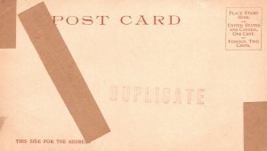 Vintage Postcard 1900's Cadillac Square & County Building Detroit MI Trollies