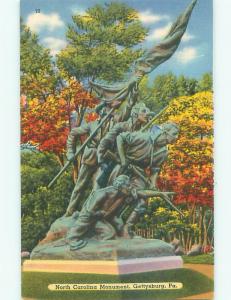 Linen Civil War NORTH CAROLINA MONUMENT Gettysburg Pennsylvania PA W5130