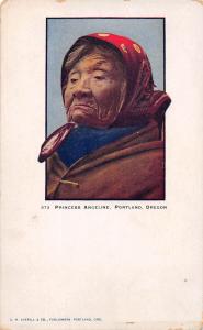 Portland Oregon Princess Angeline Antique Postcard (J29402)