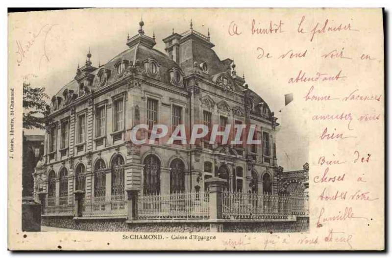 Old Postcard Bank Caisse d & # 39Epargne St Chamond