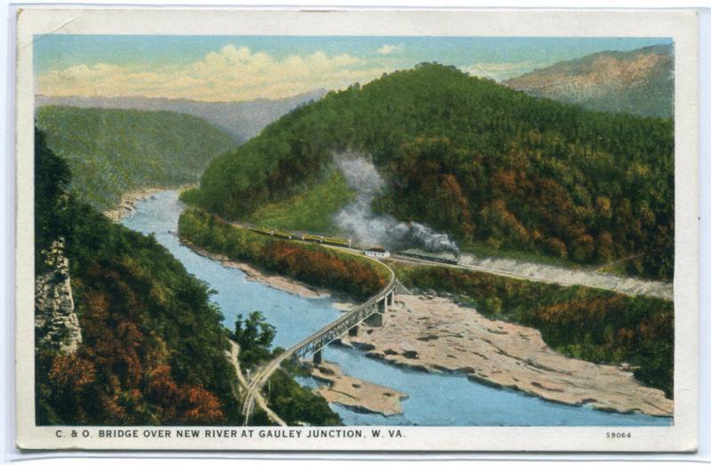 C&O Railroad Bridge New River Gauley Junction West Virginia 1930s