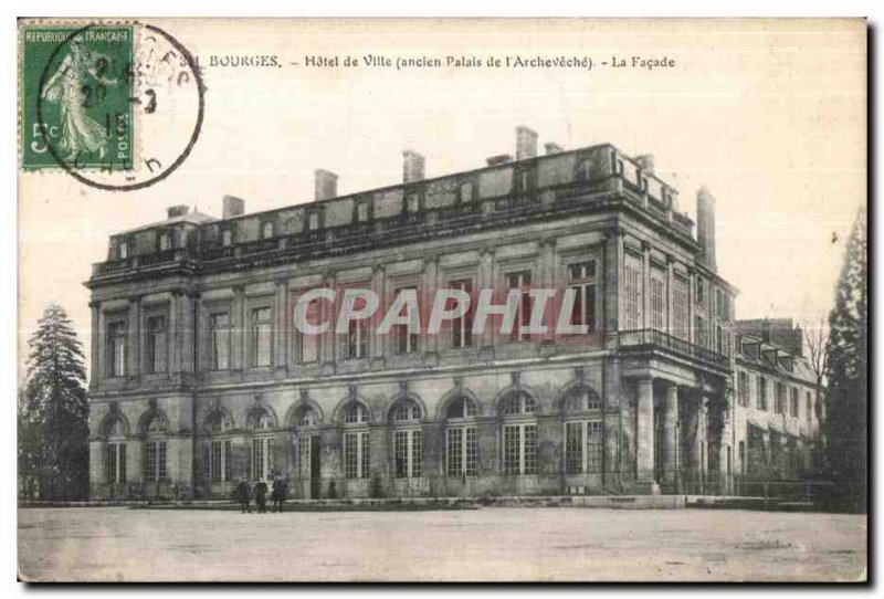 Postcard Bourges Old City Hall (former Patais Archeveche i) The Facade