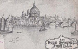 Royal Sovereign Pencil Pen Company St Pauls London Antique Advertising Postcard