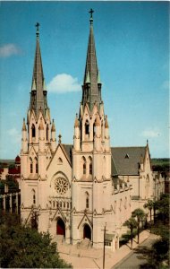 Cathedral of St John the Baptist Savannah Georgia Gothic architecture postcard