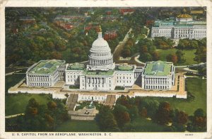 United States Washington D. C. Capitol from an aeroplane 1927