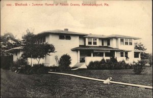 Kennebunkport Maine ME Abbott Graves Summer Home c1910 Vintage Postcard