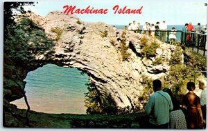 Postcard - Arch Rock - Mackinac Island, Michigan