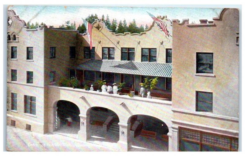 Early 1900s Hotel Idaho, Coeur d' Alene, ID Postcard