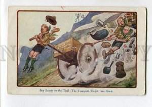 3150264 Boy Scouts on Trail Transport Wagon runs Amok IBBERSON