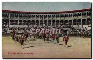 Old Postcard Bullfight Bullfight Entrada of Cuadrilla