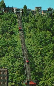 Vintage Postcard The Duquesne Heights Incline Grandview Ave. Pittsburgh Penn. PA