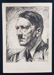 German Empire Third 3rd Reich Propaganda - Hitler Unser Fuhrer Artists Drawing