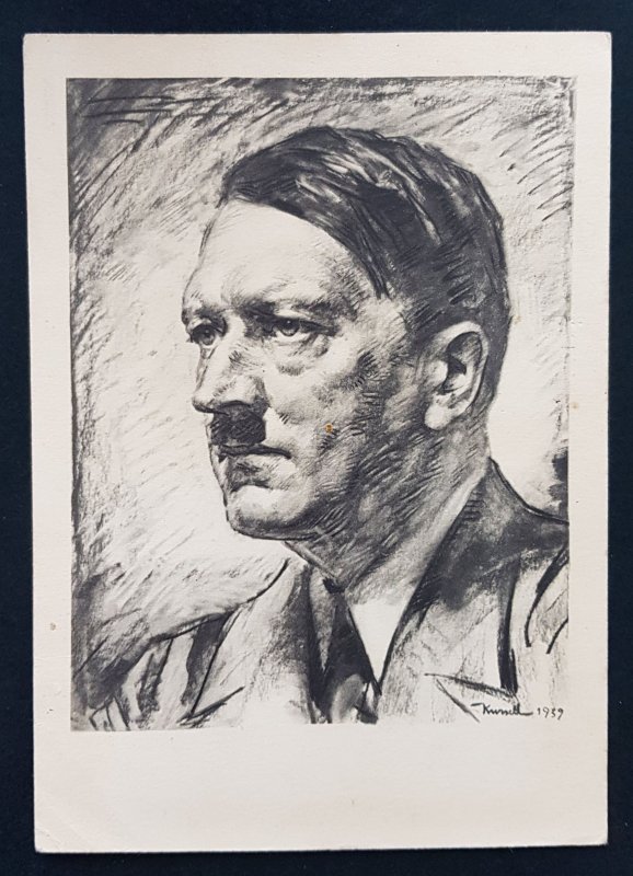 German Empire Third 3rd Reich Propaganda - Hitler Unser Fuhrer Artists Drawing