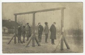 Austria WWI Czech Legion Executions by Hanging in Italy  RPPC 51730