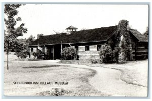 1968 Schoenbrunn Village Museum New Philadelphia Ohio OH RPPC Photo Postcard