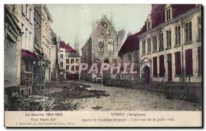 Old Postcard Ypres After the bombing A street in the lovely quotes