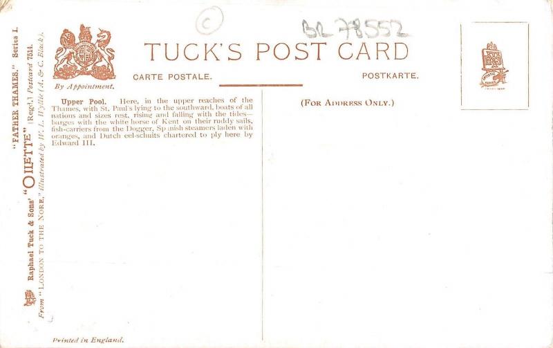 BR78552 upper pool ship bateaux painting postcard london    uk