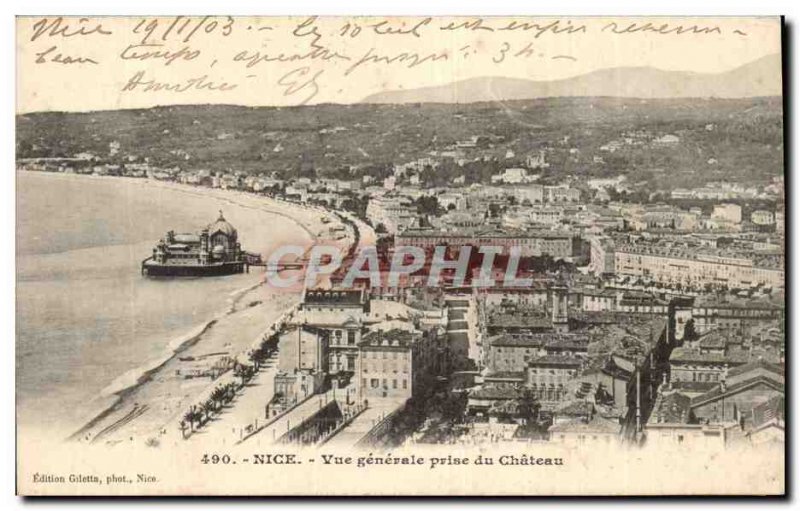 Nice Old Postcard General view taken from the castle