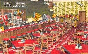 Jackson Tennessee Hiram's Restaurant Dining Room Vintage Postcard AA58310