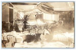 1920 Patriotic US Navy Restaurant Interior West De Pere WI RPPC Photo Postcard