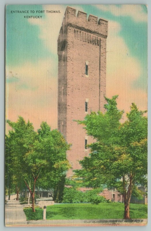 Kentucky~Entrance To Fort Thomas~Vintage Postcard