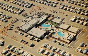 Mesa Arizona aerial view Deluxe Travel Trailer Resort vintage pc Y14729