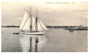 Massachusetts  White Sails  Yachts at anchor