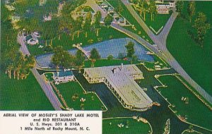 North Carolina Rocky Mount Aerial View Of Mosleys Shady Lake Motel And Rio Re...