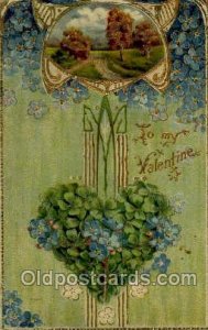 Valentines Day 1915 light crease left bottom corner tip hard to see from fron...