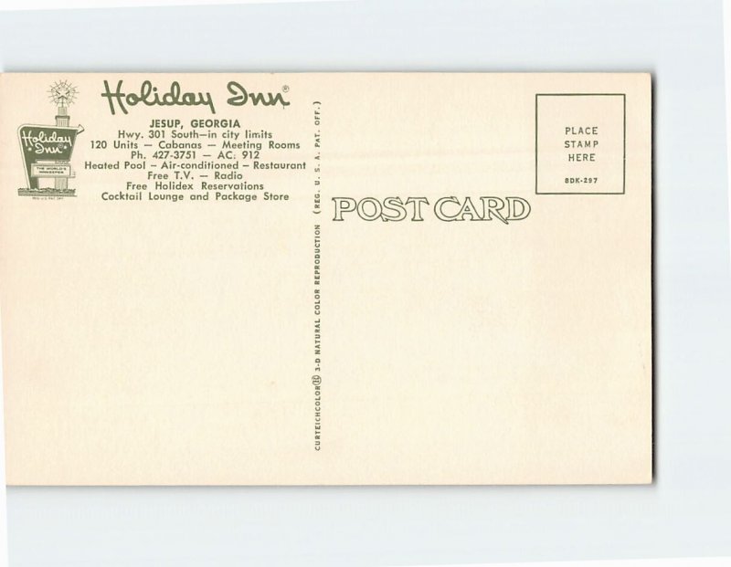 Postcard Holiday Inn, Jesup, Georgia