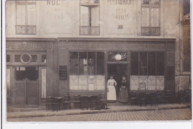 FONTENAY AUX ROSES : carte photo du café restaurant de la mairie (animée) - tr