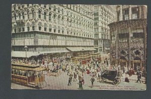 1913 PPC State & Madison Streets Worlds Busiest Corner Chicago IL