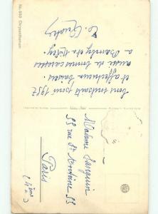 Very Old Foreign Postcard BEAUTIFUL FLOWERS SCENE AA4203