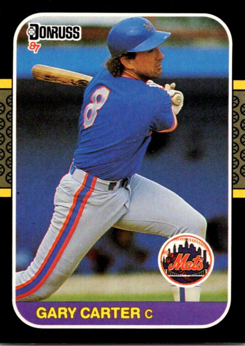 1987 DONRUSS Baseball Card Gary Carter C New York Mets sun0582