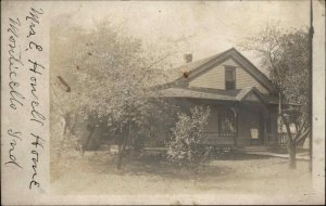 Monticello Indiana IN Mrs. E Howell Home c1910 Real Photo Postcard