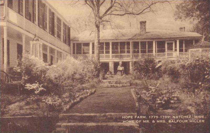 Mississippi Natchez Hope Farm Home Of Mr And Mrs Balfour Miller Artvue