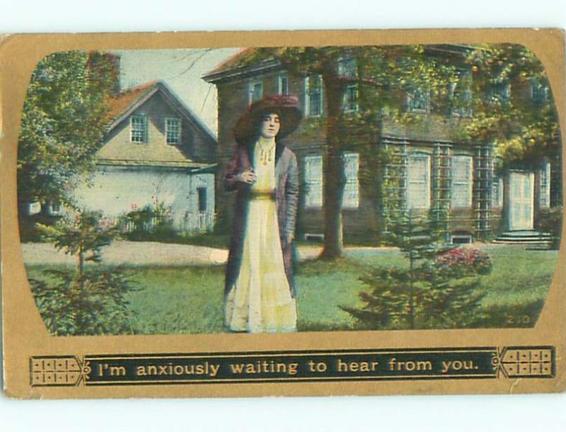 Divided-Back PRETTY WOMAN Risque Interest Postcard AA7924