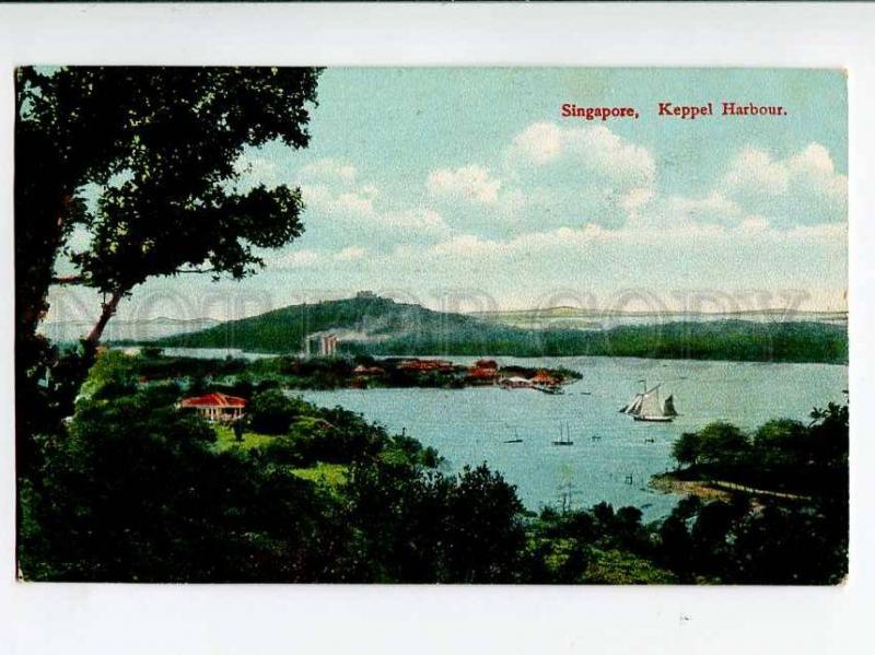 271016 SINGAPORE Keppel harbour Vintage Wilson & Co postcard