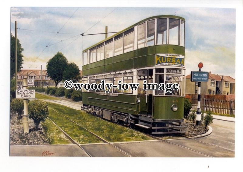 tm6033 - Southend Corporatiion Tram No.44 c1938 - Artist - G.S.Cooper - postcard