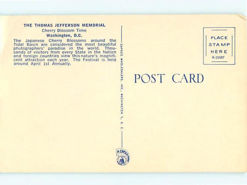 Vintage Postcard Washington Memorial Washington D C   # 1039