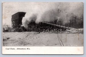 J98/ Abbotsford Wisconsin Postcard c1910 Coal Chute Mine 486