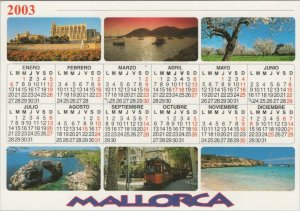 Spain Postcard - Mallorca 2003 Calendar, Balearic Islands RR13511