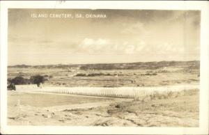 WWII Okinawa Japan Island Cemetery Real Photo Postcard dcn