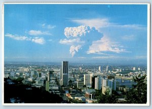 1983 Portland Oregon Postcard Mt. St. Helens Northeast Building Aerial View