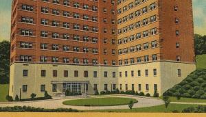 1957 Johnstown PA Mercy Hospital Building Pennsylvania RARE Linen Era Postcard