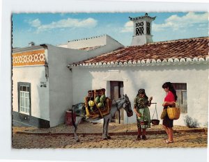 Postcard Itinerant fruit seller Algarve Portugal