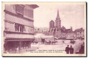 Old Postcard Lisieux Place Thiers (corner of High Street) An old house Basica...