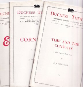 JB Priestley Time & The Conways Drama Cornelius Duchess 3x Theatre Programme s