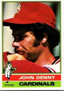 1976 Topps Baseball Card John Denny St Louis Cardinals  sk12338