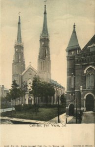 Cathedral, Ford Wayne, Indiana Vintage Tinted Postcard